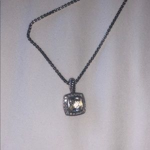 David Yurman White Topaz and Diamonds Pendant